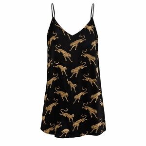 Silk Mini Dress With Jaguar Print